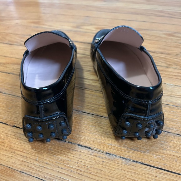 TOD’S Gommino black patent leather loafers, BNWOB, size 37.5 - Picture 5 of 11